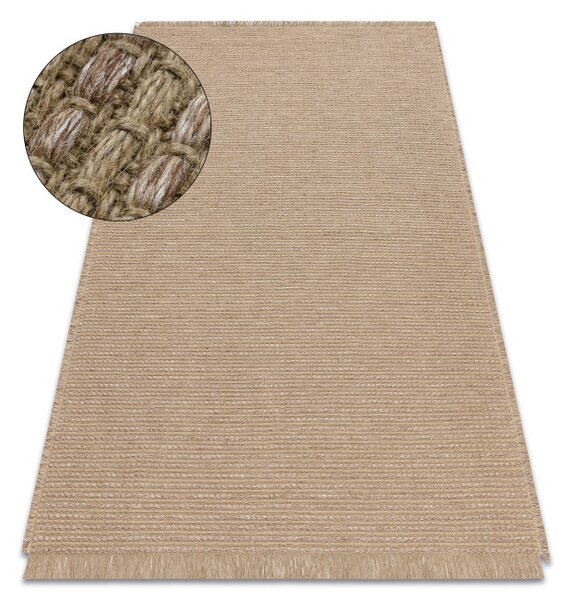 Koberec JUTE 3652 so strapcami, tmavobéžový