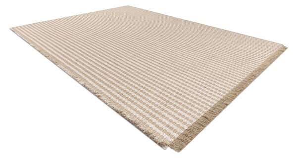 Koberec JUTE 3650 so strapcami krémový / béžový