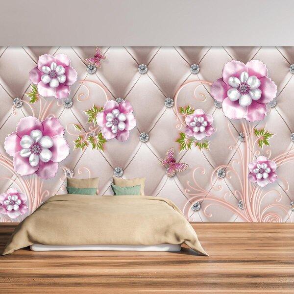 Fototapeta - Diamantové kvety (296x200 cm)