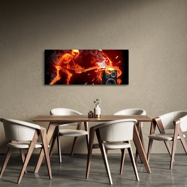 Obraz - Hudba v plameňoch (120x50 cm)