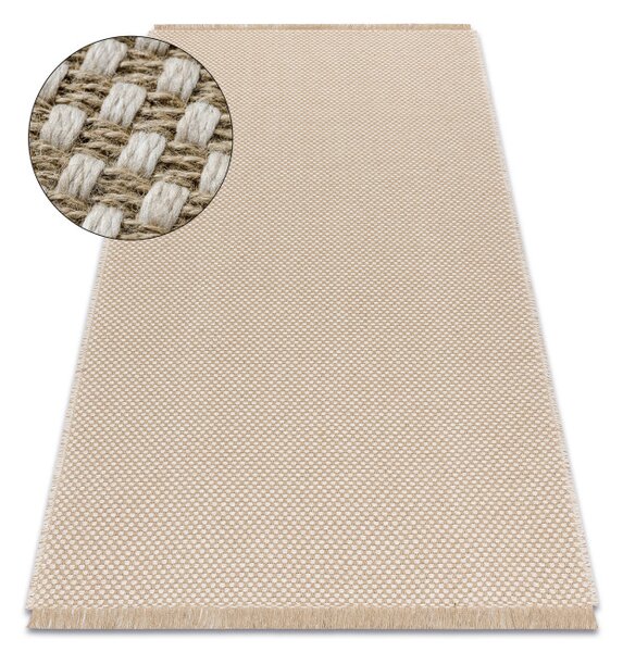 Koberec JUTE 3731 so strapcami, krémový / béžový
