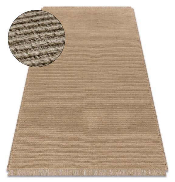 Koberec JUTE 3651 so strapcami, tmavobéžový