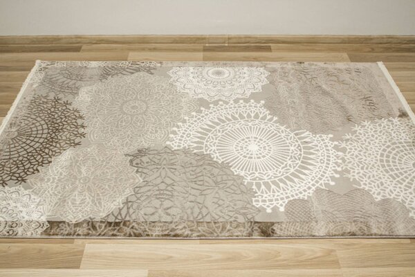 Koberec Oriental 4475 grey / vizon rozety