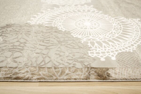 Koberec Oriental 4475 grey / vizon rozety