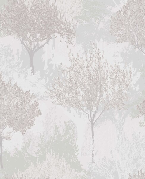 Sivá a mauve vliesová tapeta so stromami, 118714, Zen, Superfresco Easy