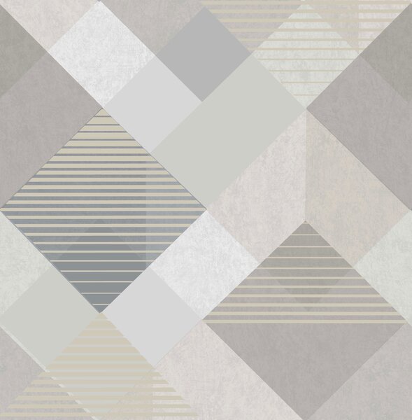 Sivo-béžová geometrická vliesová tapeta, 118708, Vavex 2025