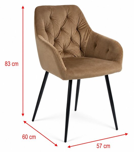 Set - 2 ks Jedálenská stolička AVENBERG LOREN, béžová