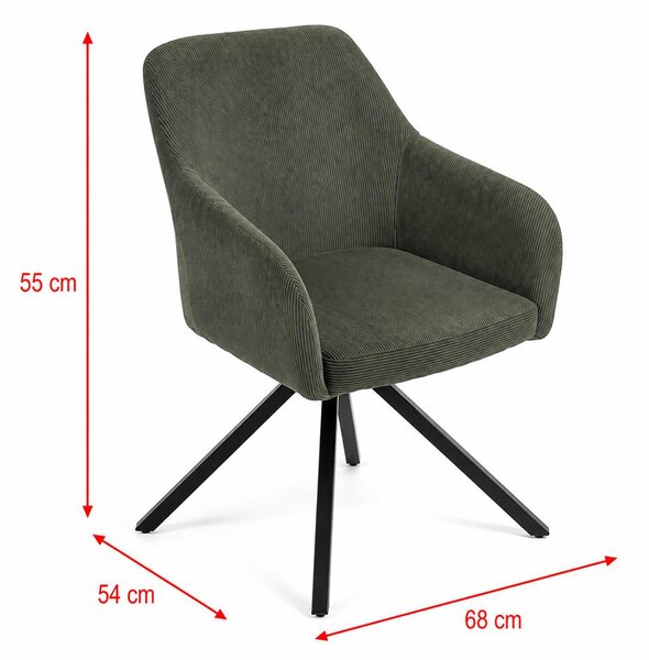 Set - 2 ks Jedálenská stolička AVENBERG LARO – otočná, zelená