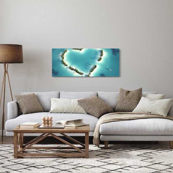 Obraz - Ostrovy srdce (120x50 cm)