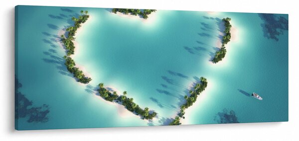 Obraz - Ostrovy srdce (120x50 cm)
