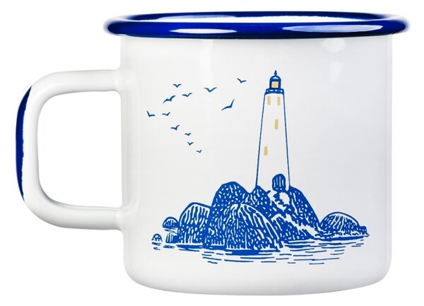 Muurla Hrnček Moomin Sailors 0,37l, smalt / bielo-modrý