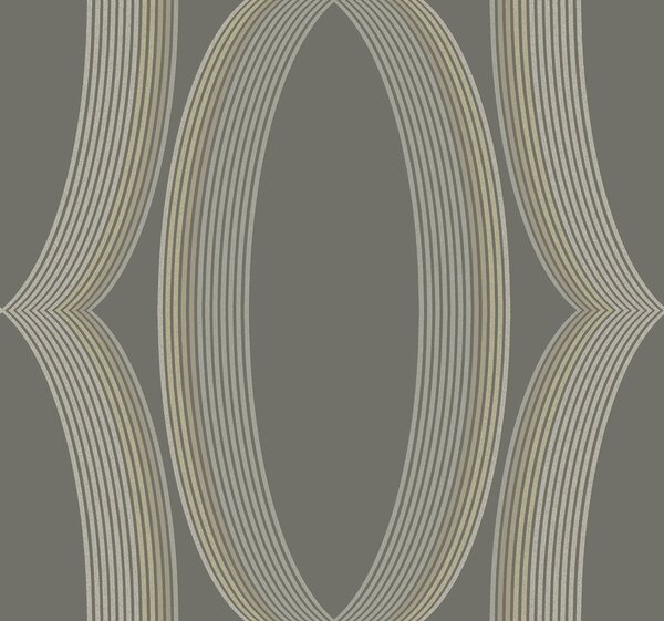 Hnedá vliesová tapeta s geometrickým vzorom, EV3986, Candice Olson Casual Elegance, York