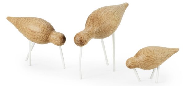 Normann Copenhagen Drevený vtáčik Shorebird Large, oak / white