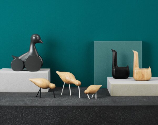 Normann Copenhagen Drevený vtáčik Shorebird Small, oak / black
