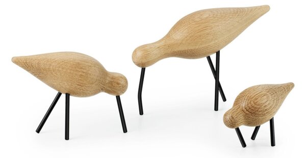 Normann Copenhagen Drevený vtáčik Shorebird Large, oak / black
