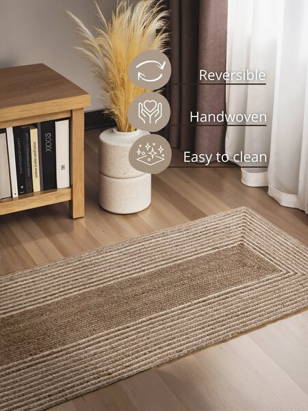 Hanse Home, Behoň Juno 106329 Natural White Brown, 80x200, hnedá, chodba / predsieň