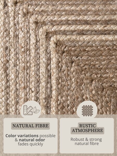 Hanse Home, Kusový koberec Juno 106329 Natural White Brown, 120x170, hnedá, chodba / predsieň