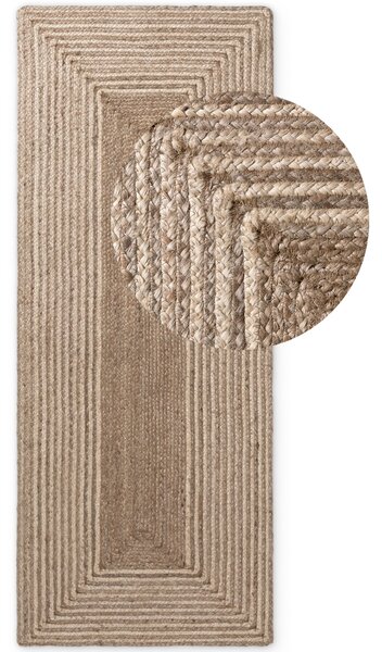 Hanse Home, Behoň Juno 106329 Natural White Brown, 80x200, hnedá, chodba / predsieň