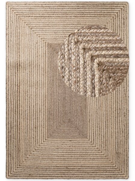 Hanse Home, Kusový koberec Juno 106329 Natural White Brown, 120x170, hnedá, chodba / predsieň