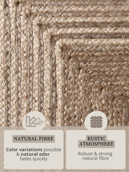 Hanse Home, Behoň Juno 106329 Natural White Brown, 80x200, hnedá, chodba / predsieň
