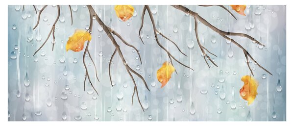 Obraz - Daždivý jeseň (120x50 cm)
