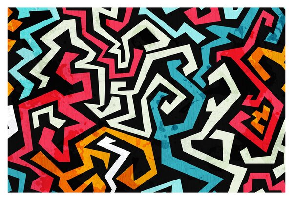 Obraz grafické abstrakcie (90x60 cm)