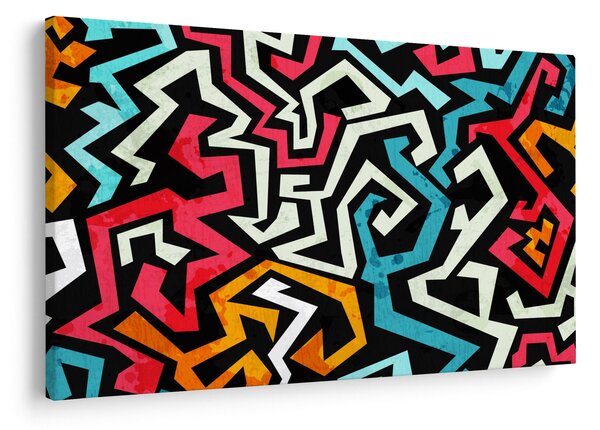 Obraz grafické abstrakcie (90x60 cm)