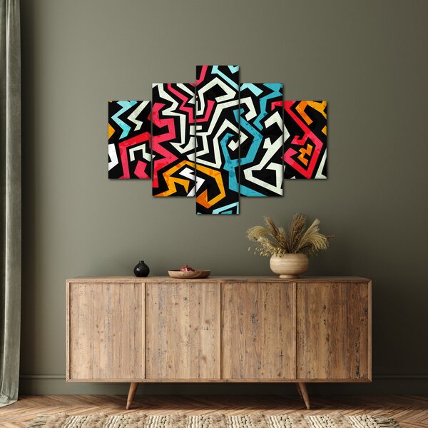 Obraz grafické abstrakcie (150x105 cm)