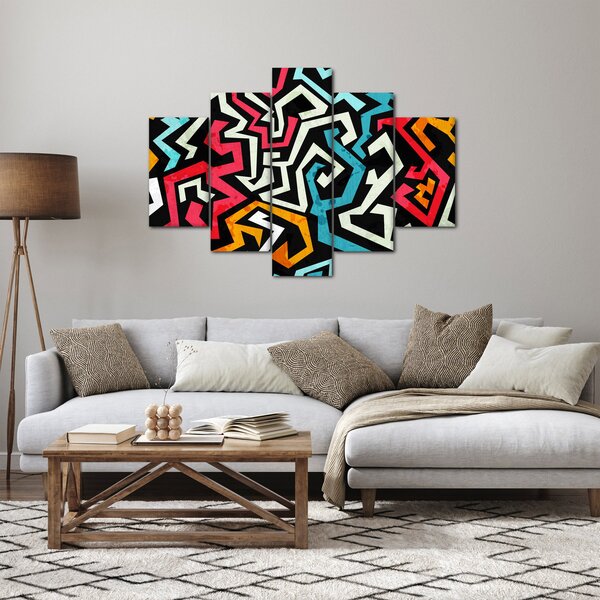 Obraz grafické abstrakcie (150x105 cm)