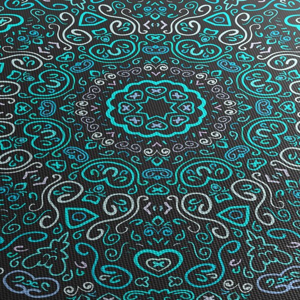 Obraz ornamentálne abstrakcie (s hodinami) (90x30 cm)