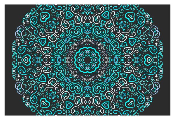 Obraz ornamentálne abstrakcie (90x60 cm)