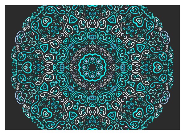 Obraz ornamentálne abstrakcie (70x50 cm)