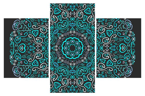 Obraz ornamentálne abstrakcie (90x60 cm)