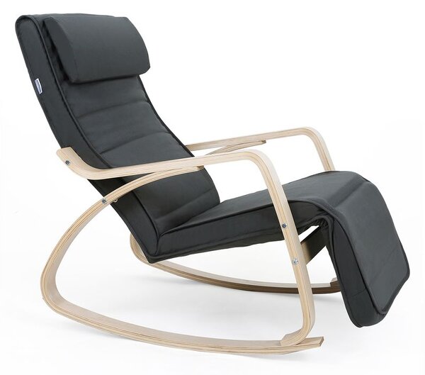 Hojdacie kreslo, leňoška SWING nosnosť 150kg, 67x115x91cm, antracitová Jurhan
