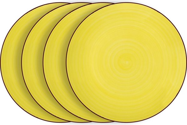 Set Lamart LT9050 plytký tanier 4 ks žltý Happy