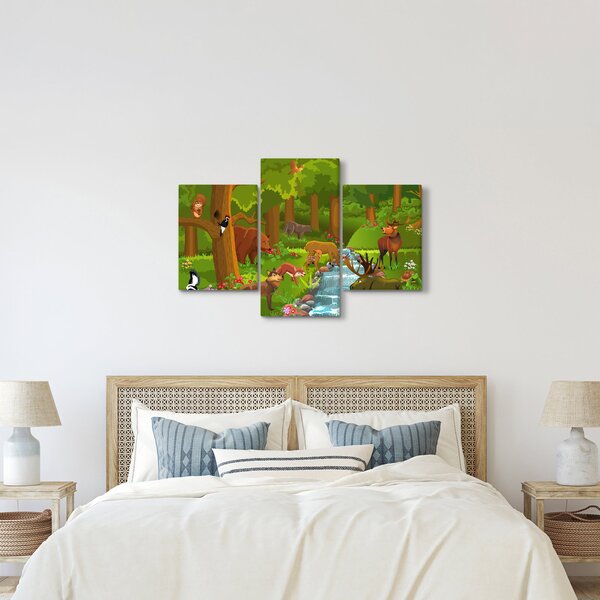 Detský obraz so zvieratkami (90x60 cm)