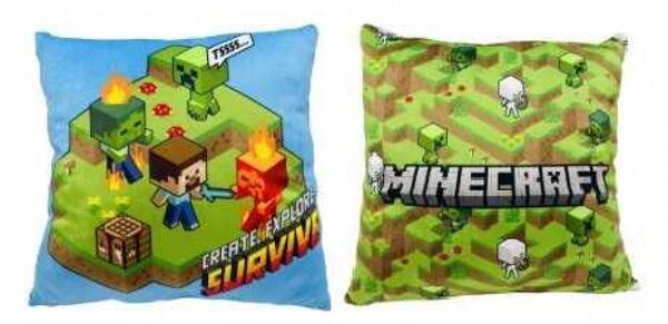 Detský dekoračný vankúš Minecraft 40x40 cm Setino