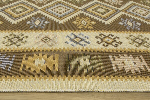 Obojstranný koberec / behúň Kilim medový 3