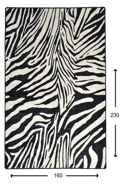 ASIR Koberec 160 x 230 ZEBRA čierna, biela