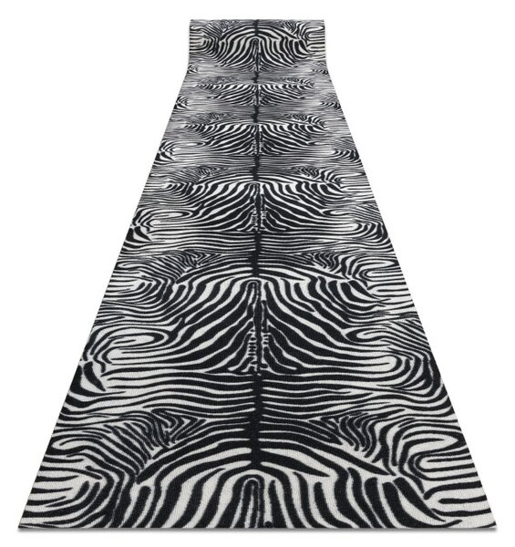 Protišmykový behúň DIGITAL zebra, biely / čierny