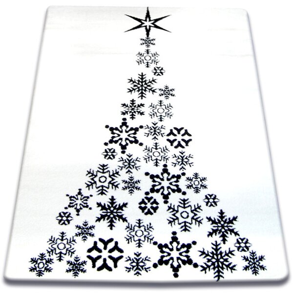 Koberec XMAS - F792 krém/čierny