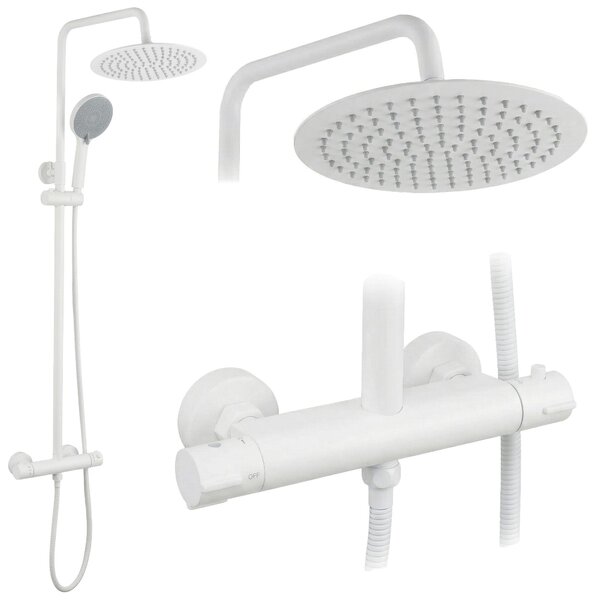 Rea Lungo, sprchový set s termostatom, biela, REA-P6731