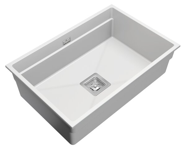 Gamma Decor 7050, 1-komorový granitový drez 700x470x220 mm, biela, GMA-ZLE000107