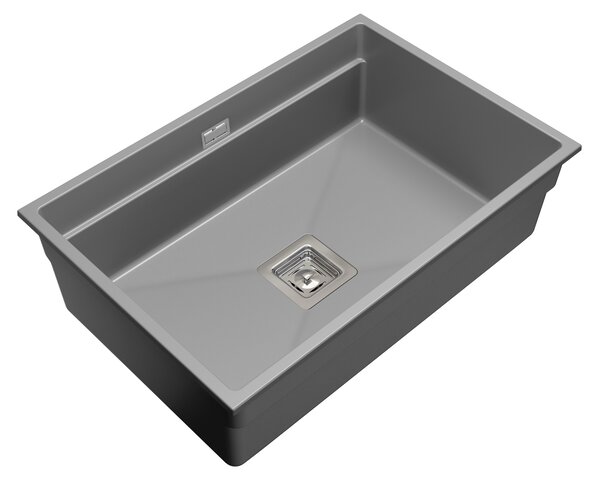 Gamma Decor 7050, 1-komorový granitový drez 700x470x220 mm, šedá, GMA-ZLE000103