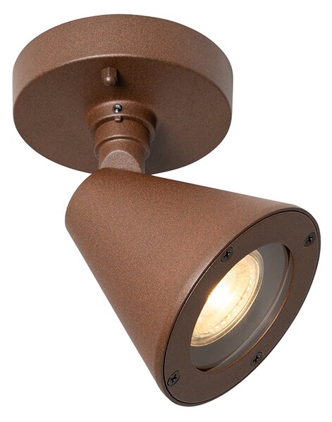 Moderné vonkajšie nástenné svietidlo hrdzavo hnedé IP44 nastaviteľné - Ciara