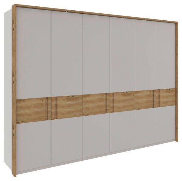 SKRIŇA S OTOČNÝMI DVERAMI, dub, farba duba, svetlosivá, 302/218/60 cm Dieter Knoll - Skrine