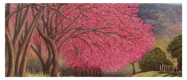 Obraz rozkvitnutých stromov (120x50 cm)