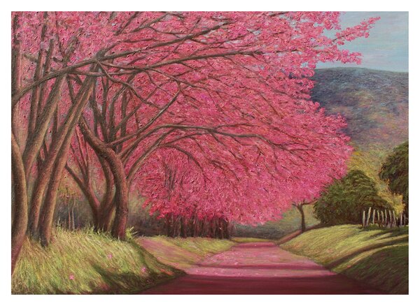 Obraz rozkvitnutých stromov (70x50 cm)