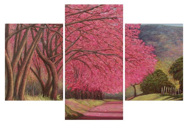 Obraz rozkvitnutých stromov (90x60 cm)
