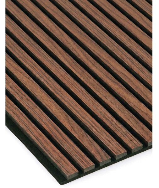 Drevený akustický panel, 2400 x 600 mm, B2BP010, balenie 5 ks, zlatý teak